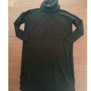 French Connection NWT | black turtleneck sweater knit mini dress | size large